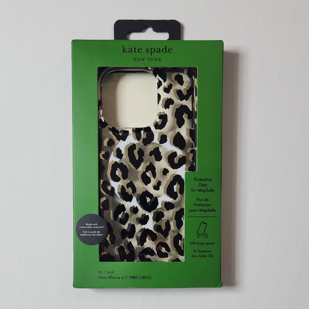 Kate Spade New York Leopard Print MagSafe Case for iPhone 15 Pro